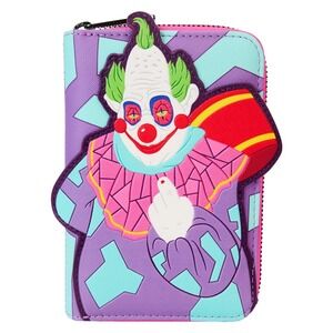 Loungefly Killer Klowns from Outer Space Jumbo Cosplay Glow Zip Around Wallet‎